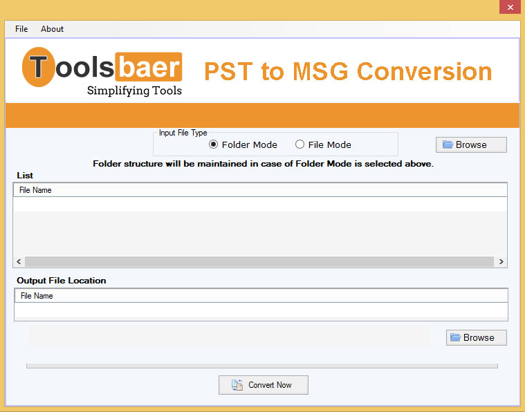 ToolsBaer PST to MSG Conversion