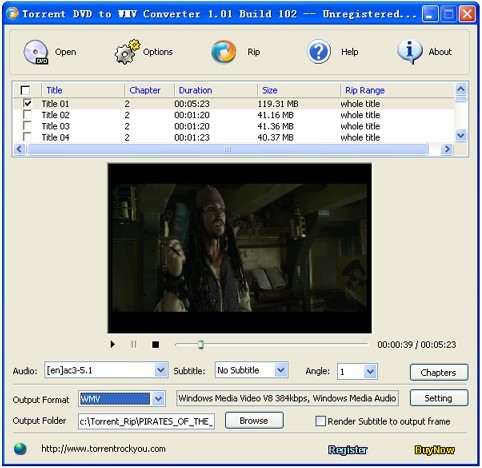 Torrent DVD to WMV Converter