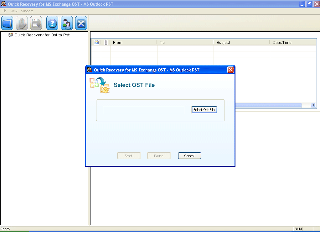 Transfer OST file to PST