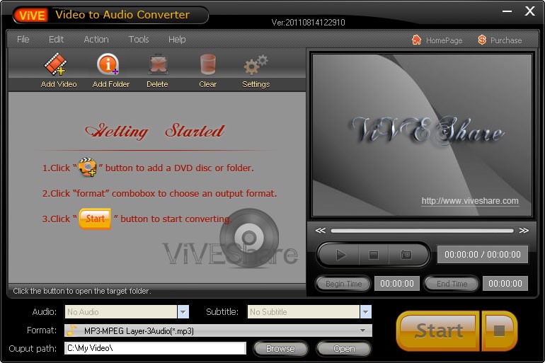 ViVE Video to Audio Converter