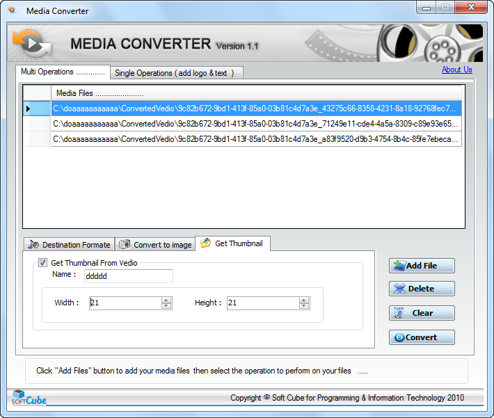 Video Converter Convert and split sound from video and add logo to video