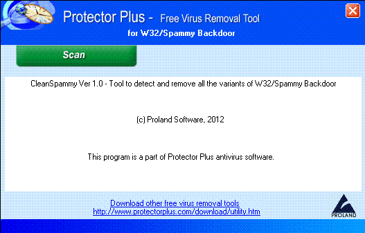 W32/CleanSpammy Trojan Removal Tool.