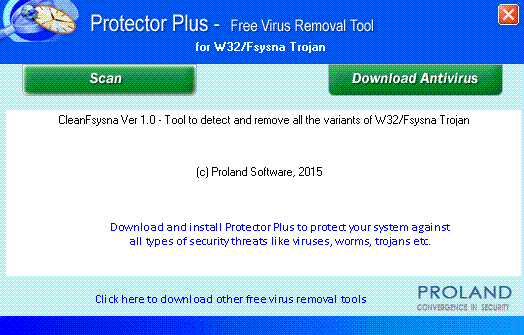 W32/Fsysna Free Trojan Removal Tool