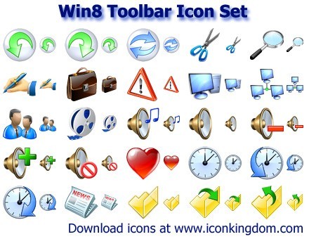 Win8 Toolbar Icon Set
