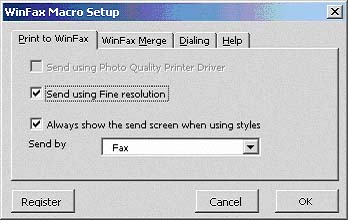 WinFax PRO Macro for Word XP/2000/2003