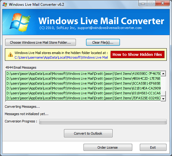 Windows Live Mail to Outlook PST