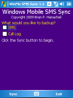 Windows Mobile SMS Sync
