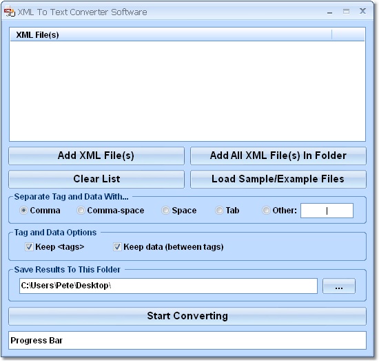 XML To Text Converter Software