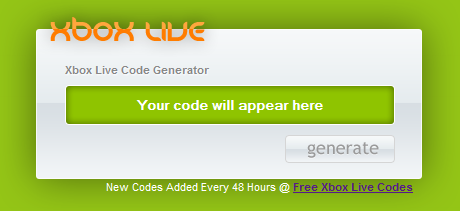 Xbox Live Gift Code Generator