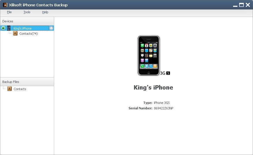 Xilisoft iPhone Contacts Backup