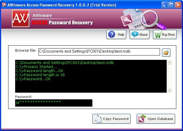 Access MDB Password Recovery