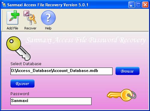 Access password recovery key