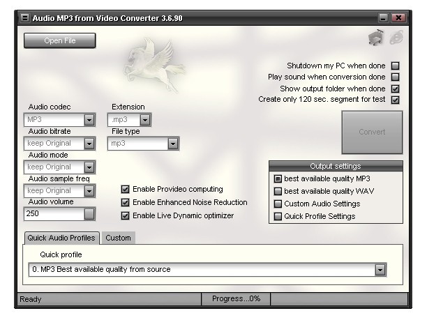 Audio MP3 from Video Converter