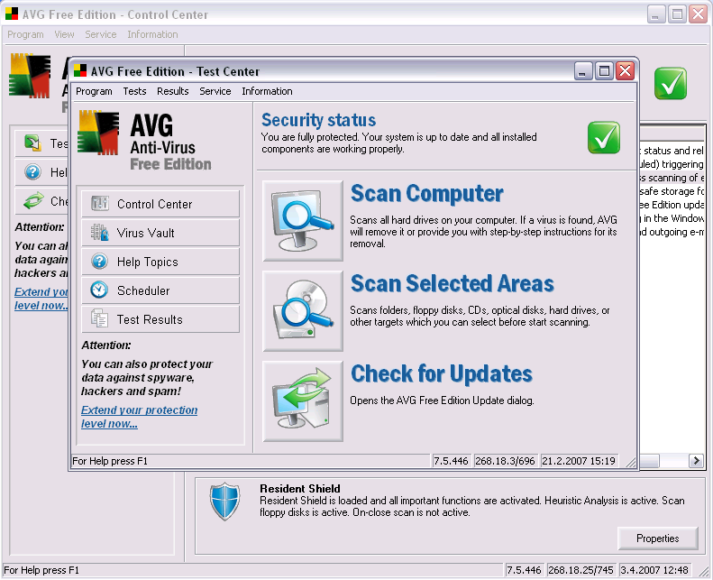 AVG Anti-Virus Free Edition 7.5.488a11