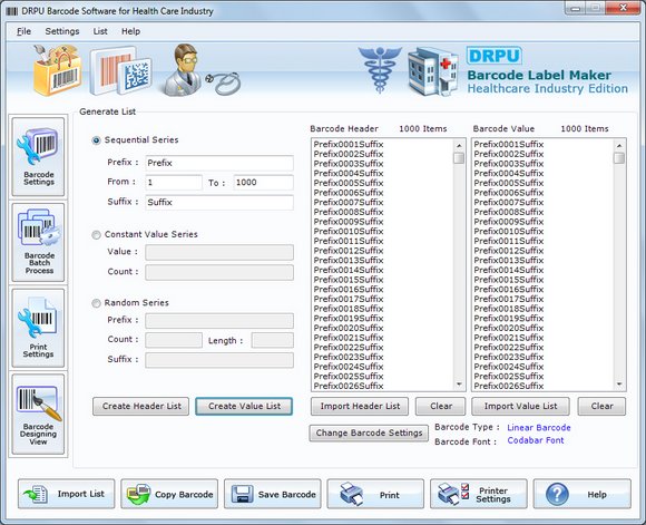 Barcode Generator for Hospitals