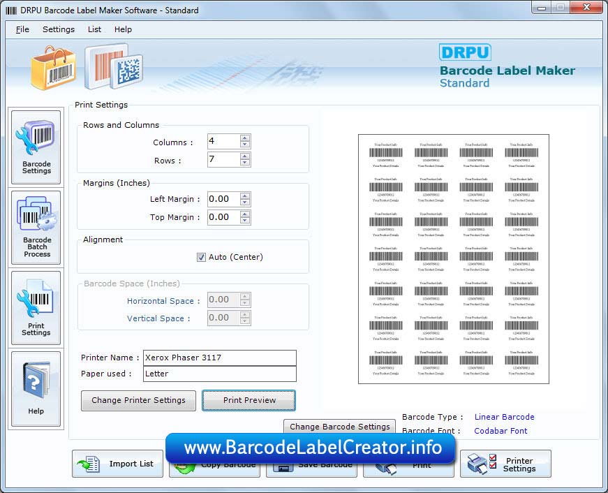 Barcode Label Creator