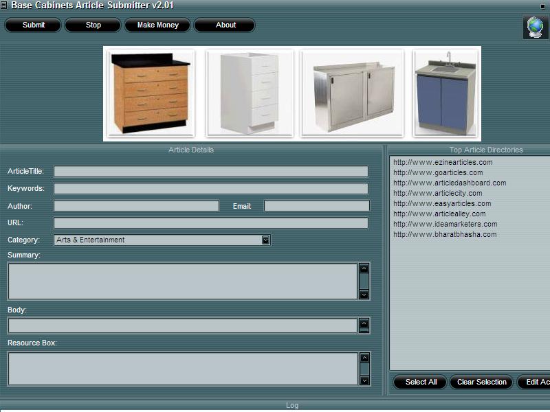 Base Cabinets Submitter Software