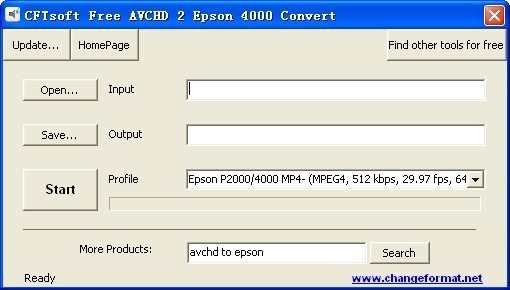 CFTsoft Free AVCHD 2 Epson 4000 Convert