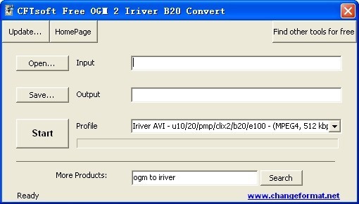 CFTsoft Free OGM 2 Iriver B20 Convert