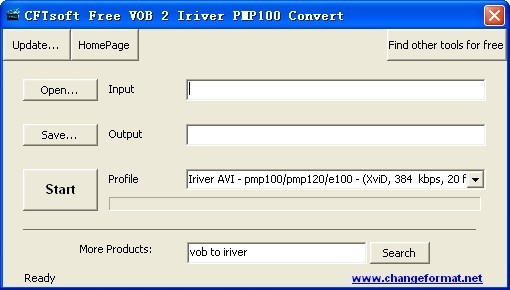 CFTsoft Free VOB 2 Iriver PMP100 Convert