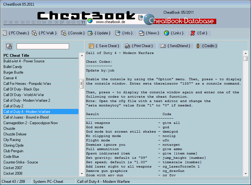 CheatBook Issue 05/2011 05-2011