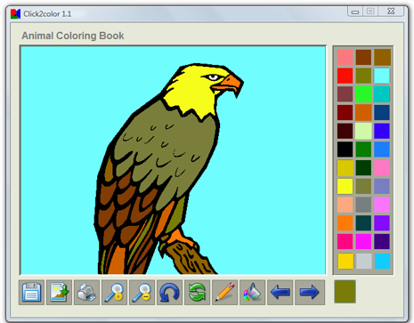Click2color animal coloring book