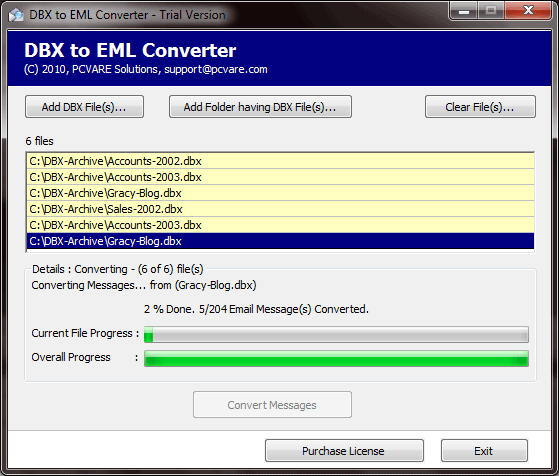 Convert DBX to EML