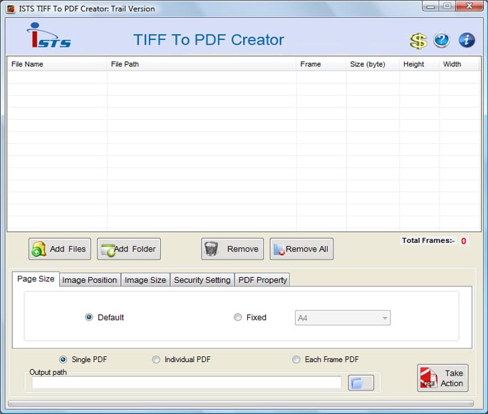 Convert TIFF File into PDF File