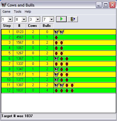 Cows and Bulls for Windows