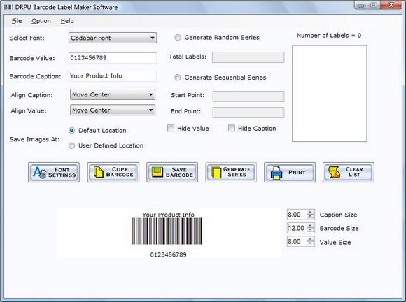 Create Barcode Labels