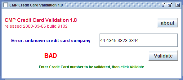 CreditCard Validator