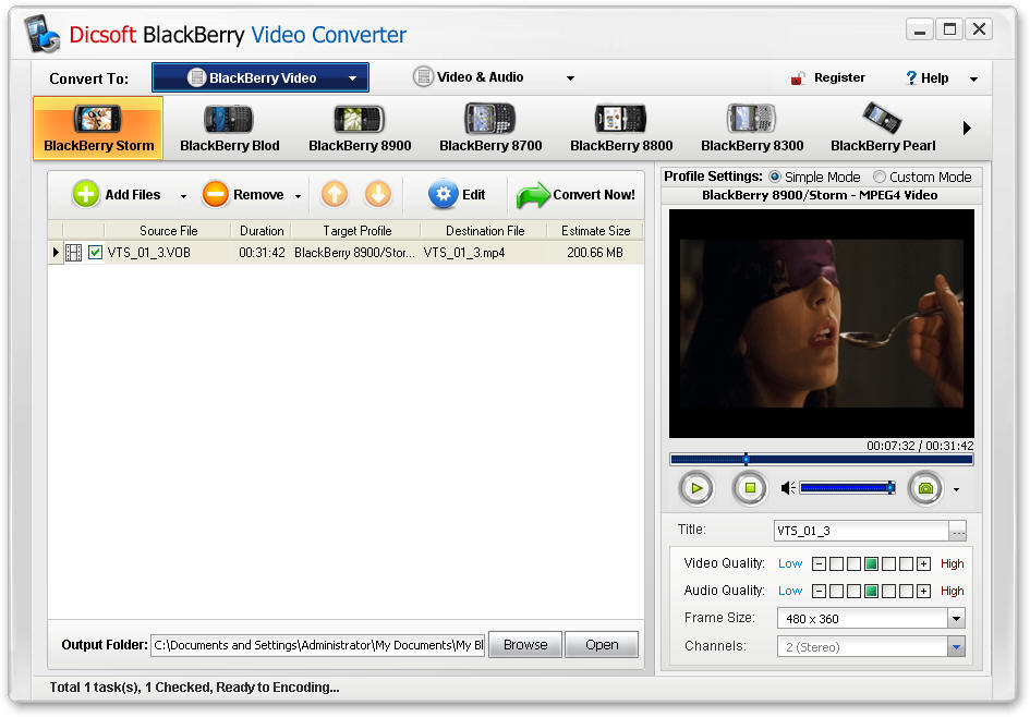 Dicsoft BlackBerry Video Converter
