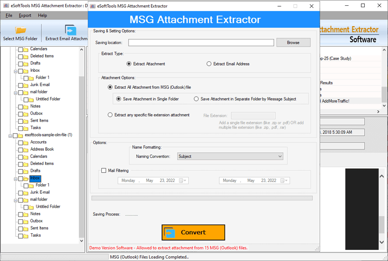 eSoftTools MSG Attachment Extractor