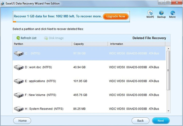 EaseUS Data Recovery Wizard 16.2.0 for windows instal free