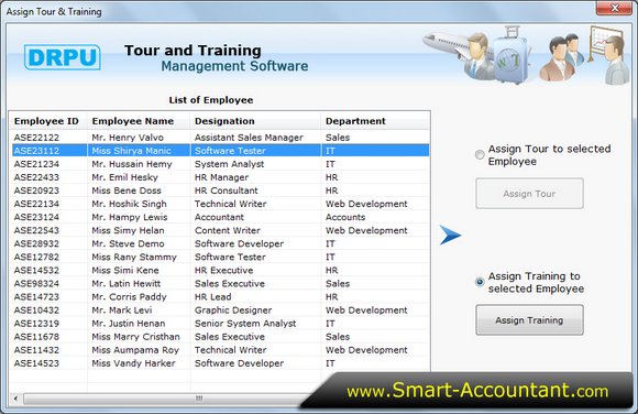 Employee Tour Management Software