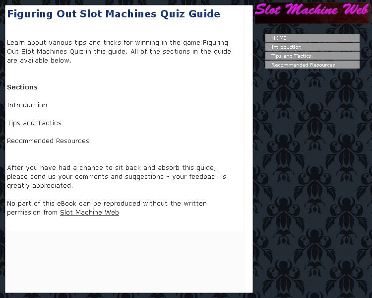 Figuring Out Slot Machines Quiz Guide