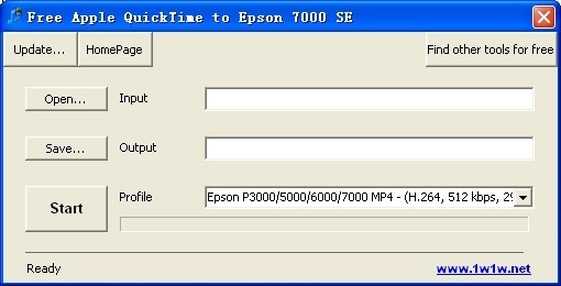Free Apple QuickTime to Epson 7000 SE
