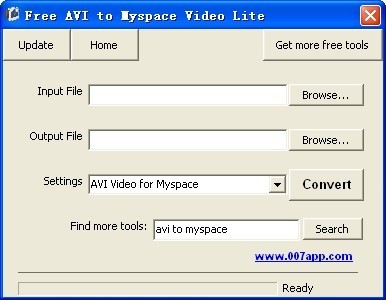 Free AVI to Myspace Video Lite