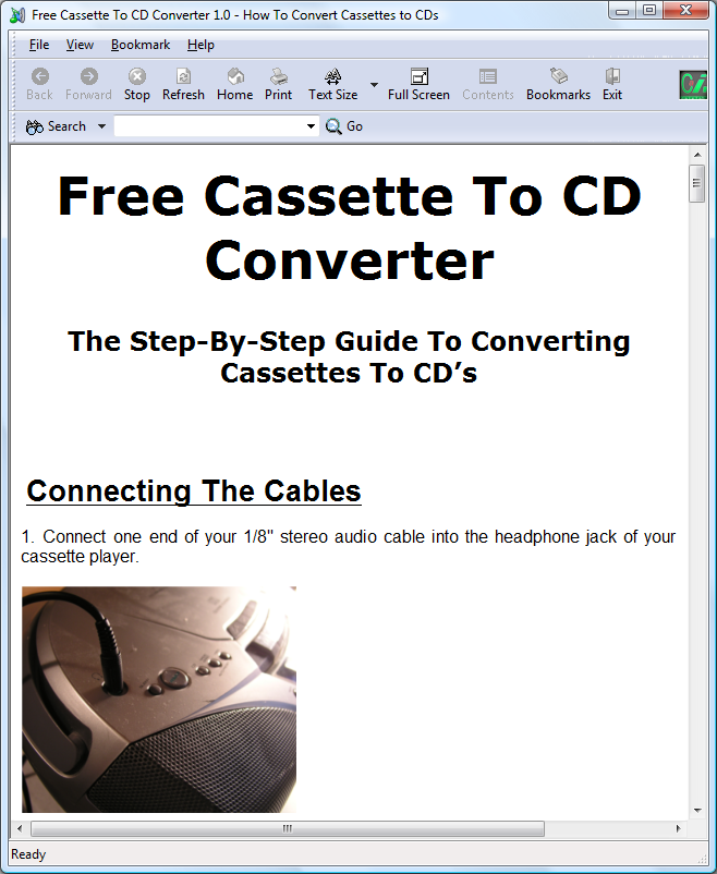 Free Cassette To CD Converter