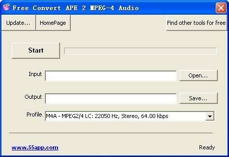 Free Convert APE 2 MPEG-4 Audio