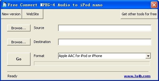 Free Convert MPEG-4 Audio to iPod nano