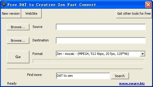 Free DAT to Creative Zen Fast Convert