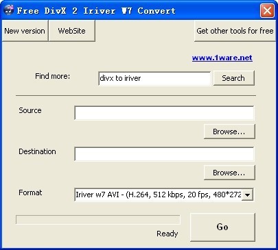 Free DivX 2 Iriver W7 Convert