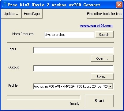 Free DivX Movie 2 Archos av700 Convert