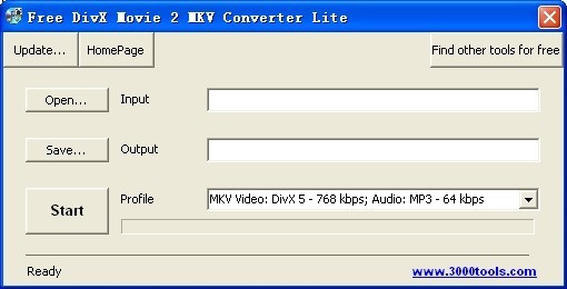 Free DivX Movie 2 MKV Converter Lite