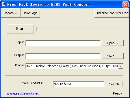 Free DivX Movie to H263 Fast Convert