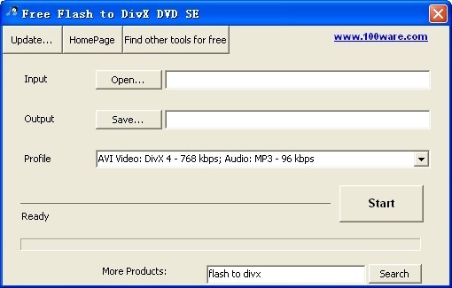 Free Flash to DivX DVD SE