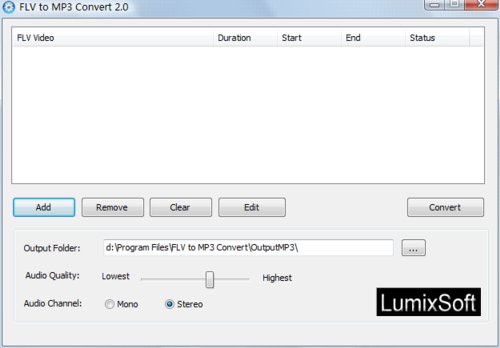 Free FLV to MP3 Convert