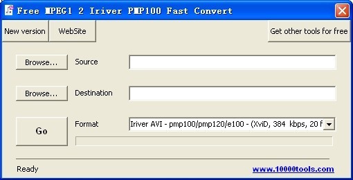 Free MPEG1 2 Iriver PMP100 Fast Convert