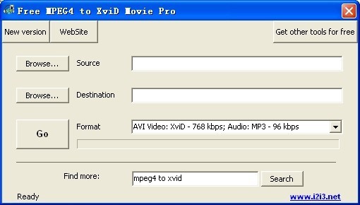Free MPEG4 to XviD Movie Pro